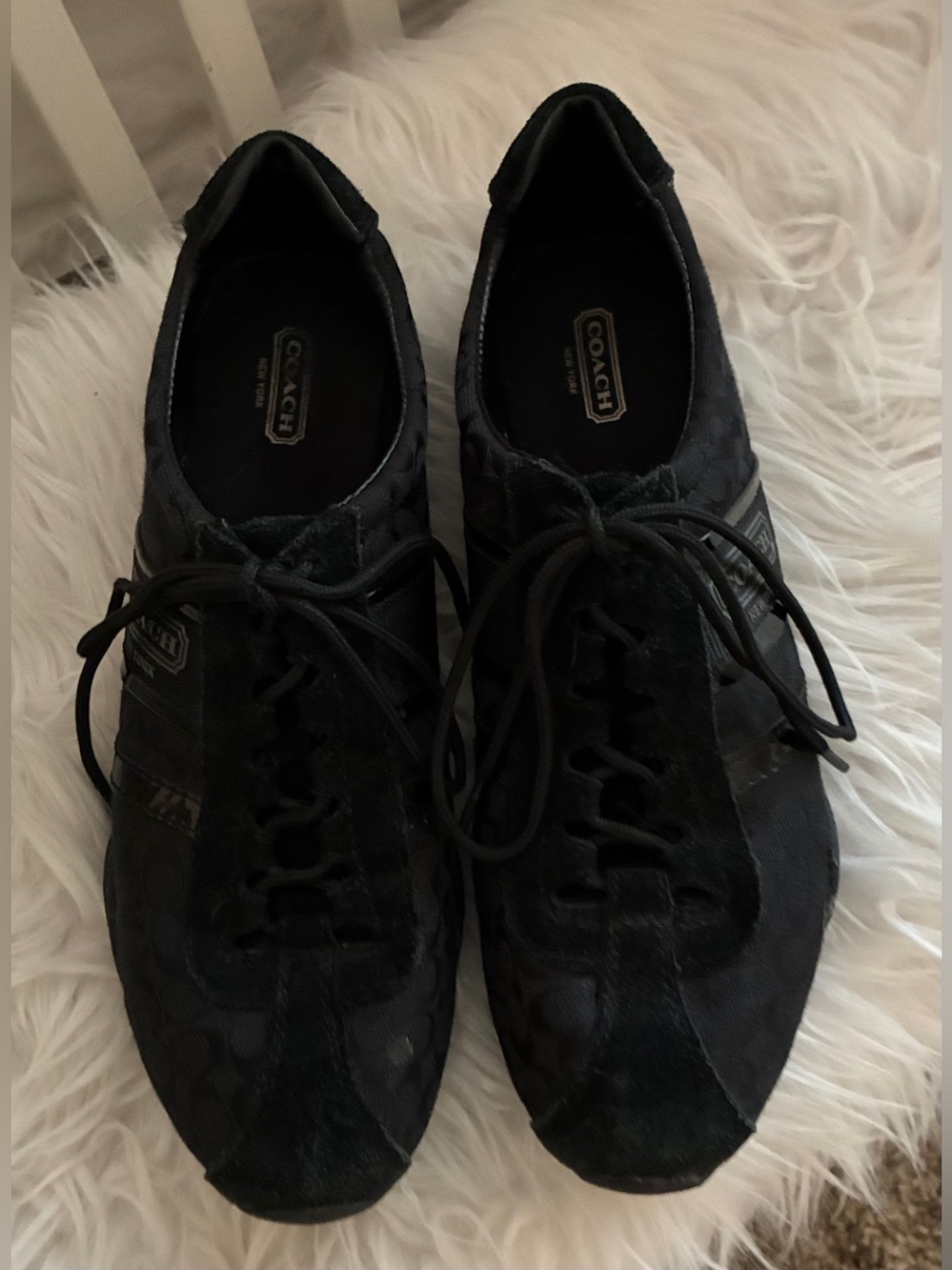 Coach Remonna Signature Sneakers - Black Sz 9.5 - Picture 7 of 15